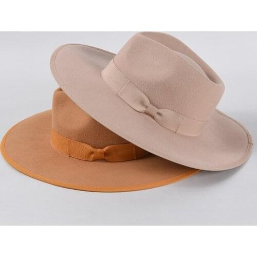 2020 Classic British Men Wool Fedoras Hat For Womens Jazz Woolen Autumn Winter Felt Hats Wholesale Dropshipping