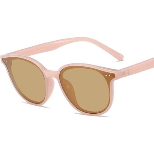 Popular Fashion Round Sunglasses Women Vintage Jelly Color Nails Eyewear Men Driving Shades UV400 Sun Glasses