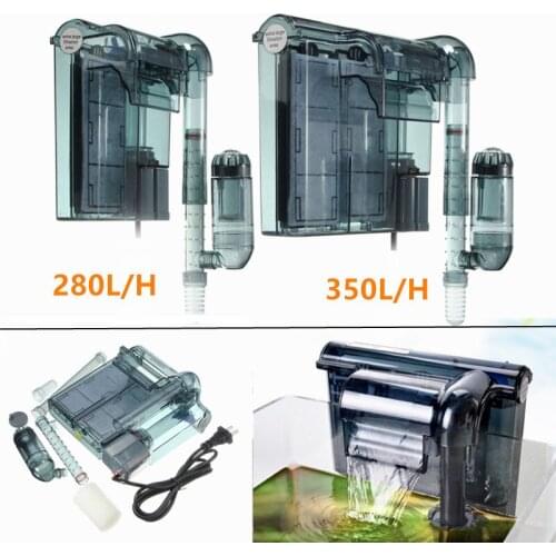 Quiet Aquarium External Filter Fish Tank Hanging Waterfall Filter With Skimmer Remove Oil For Fish Water Plant 2w/2.5w