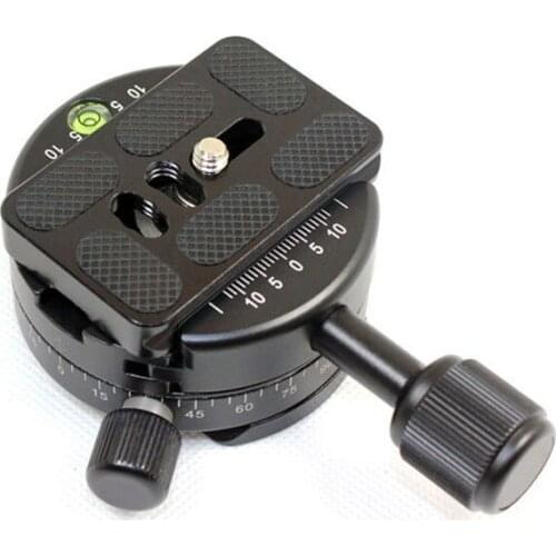 X64 Panorama Panning Head Clamp + QR Plate For Tripod Ball Head Arca Swiss RRS