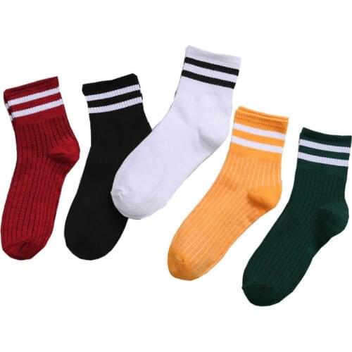 Women Cotton Socks Striped Fashion Socks Winter New Socks