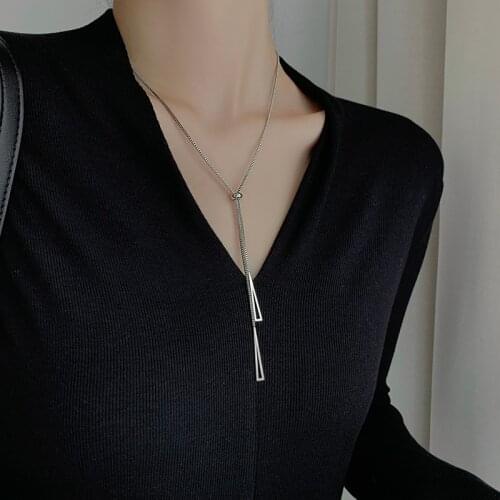 Women Minimalist Necklace Metal Brief Chain Necklace Jewelry For Pendant Accessory Gift Fashion Trend Jewelry
