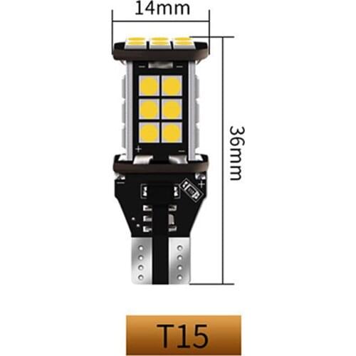 1Pcs Signal Car Led Lamp Super Brigh W16W T15 921 912 Bulb Super Bright 3030 24SMD Canbus Auto Backup Reserve Lights Tail Lamp