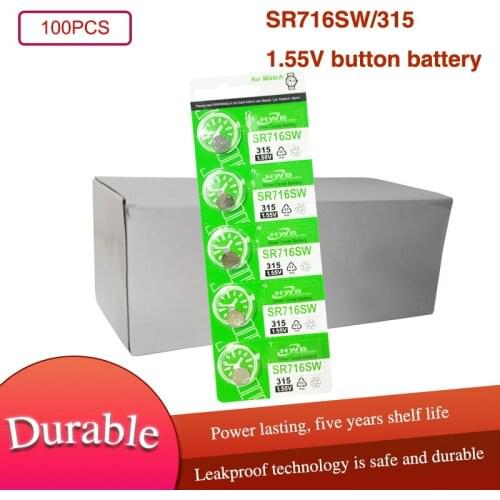 100pcs Brand New LONG LASTING 315 SR716SW SR716 1.55V Watch Battery Button Coin Cell MADE IN JAPAN 100% Original