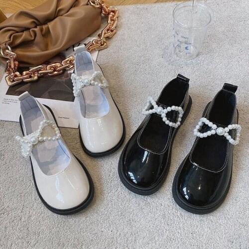 2021 Small Leather Shoes Magic Buckle Fashion Japanese Style Uniform Ladies Mary Jane Women Shoes Moccasins Kawaii Lolita Shoes