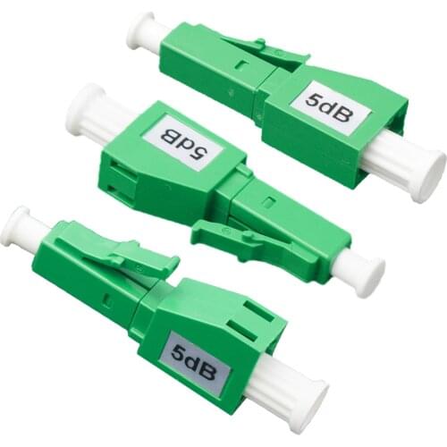 5pcs LC/APC Single Mode Male-Female Plug-in fixed Fiber Optic Attenuator plastic male FTTH Fiber Attenuator Adapter FreeShipping