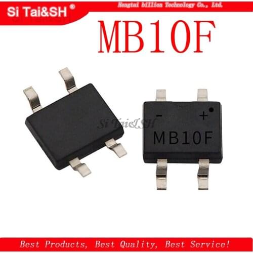 50PCS MB10F 1A 1000V SOP-4 Diode Bridge Rectifier SMD