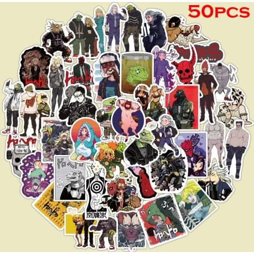 50pcs Dorohedoro Stickers for Luggage Laptop Bike Skateboard Stickers Waterproof Childrens Toy Graffiti Stickers