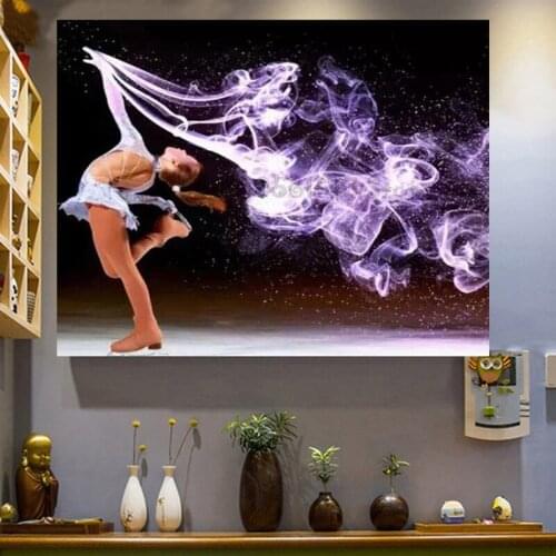 Diy Diamond painting Abstract skating girl cross stitch full square round rhinestone pictures mosaic 3D diamond embroideryGG4782