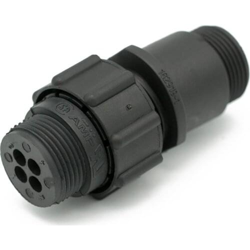 1 Set 4 Pin TE Aviation Wiring Black Plug Male Female End With Flange Connector And Tail Clamp 182919-1 182647-1