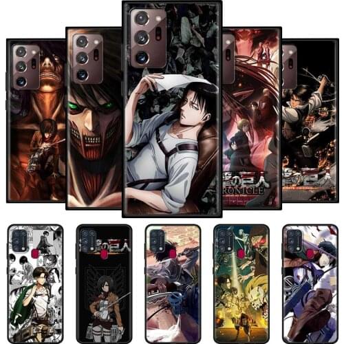 Anime Japanese Attack On Titan Phone Case For Samsung 20 Ultra 10 Lite 8 9 Plus 5G M51 M31 F62 F22 F52 M42 5G M12 M32 M62 Cover