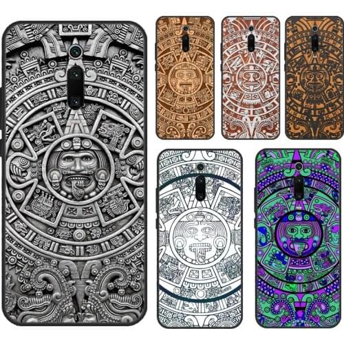 Mayan Calendar Wood Pattern Case For Xiaomi Mi 11 Pro 10T Mi Note 10 Lite 11 Ultra Phone Cover For POCO X3 Pro M3 F3