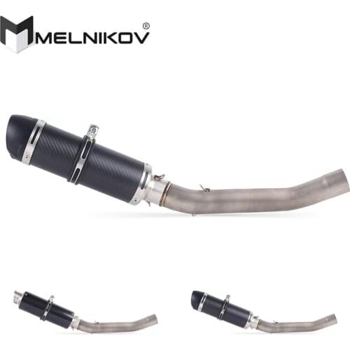 Motorcycle Exhaust Muffler Escape Middle Link Mid Pipe Full System Slip On For Kawasaki Z750 Z 750 With DB Killer Exhaust