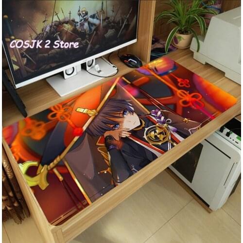 Game Genshin Impact Scaramouche Mouse Pad Thicken Laptop Gaming Mice Mat Desk Keyboard Mat Anti-Slip Playmat Cosplay Xmas Gifts
