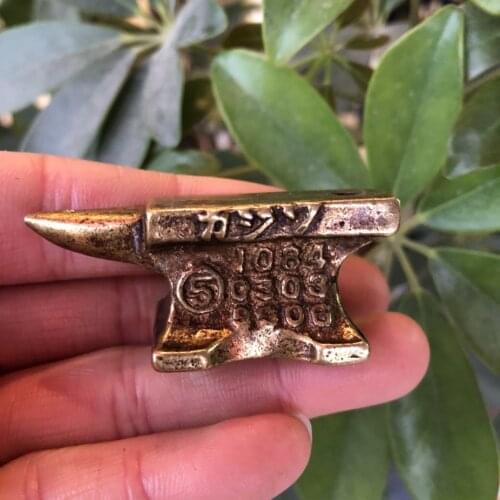 CHINA antique Pure copper Small Paperweight statue Metal crafts family decorations