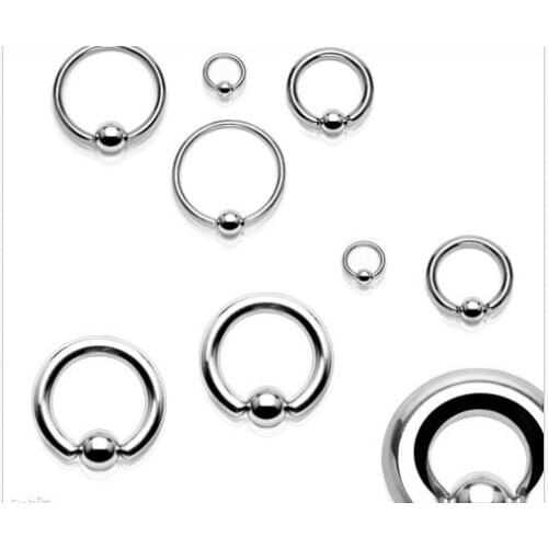 50pcs Free Shippment Surgical Steel Gauges Nose Ring Lip Ring Nipple/Eyebrow BCR Body Piercing earring tragus ring