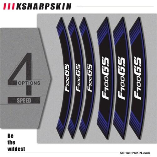 Creative 8X motorcycle tire stickers personalized reflective decorative decals fashion wheel foil for BMW F700GS