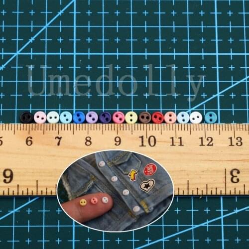 20PCS/LOT Round Mini 4mm Dolls Clothes Botton for Barbies Blyth 1/6 Doll Clothes DIY Accessories
