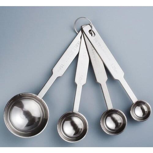 MICCK 4pcs Coffee Scoop Four In One Flour Coffee Measuring Spoon Barista Tools For Kitchen Accessories Baking Tool Teaspoon Cafe