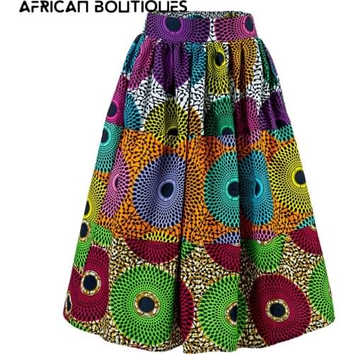 Fashion skirt For Women 2021 New African Woman skirt wax Print High Waist midi Skirt African Traditional Clothing
