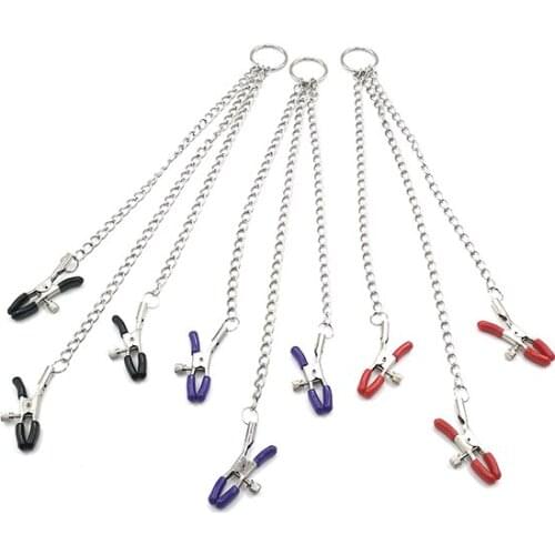 Milk clip Breast-fed Sex Toy nipple clip nipple genital chain Adjustable clamps Flirt Chain Erotic Woman Female Gay SM Products