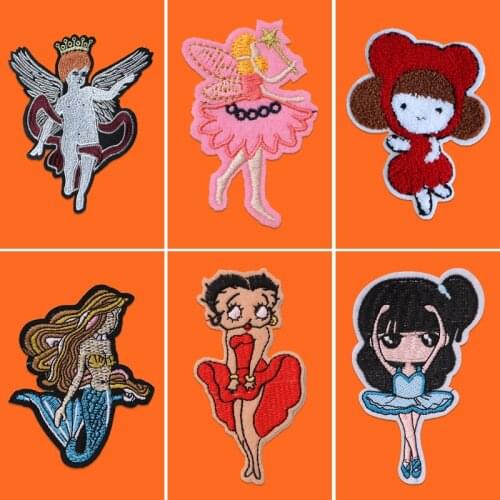 DIY Patches Childrens Clothing Cute Cartoon Anime Badges Embroidered Boy Girl Characters Patterned Patch For Needlework Sewing