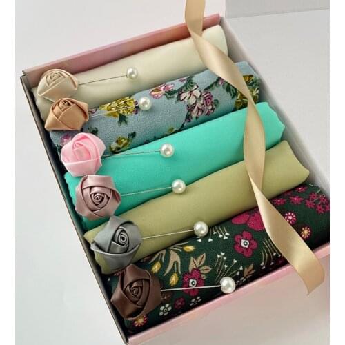 NEW WOMEN GIFTS BOX HIJABS HIAJBS SET CHIFFON SHAWLS