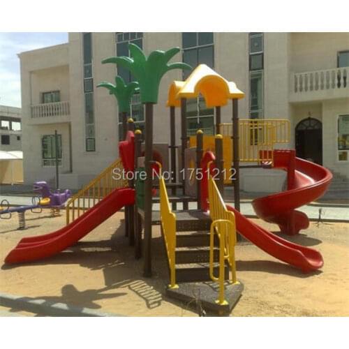 CE Certificated Kids Playground Equipment Galvanzied Steel Anti-rust Kindergarten Colourful Outdoor Combined Slide