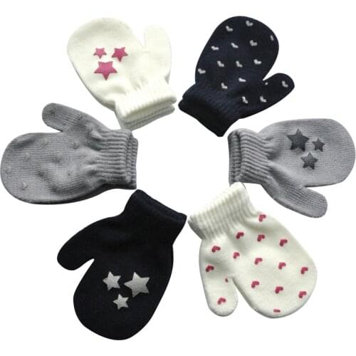 Wecute Baby Gloves Children Keep Warm in Winter Anti-scratch Full Fingers Gloves Mittens Baby Offset Cute 13*7cm for 1-4years