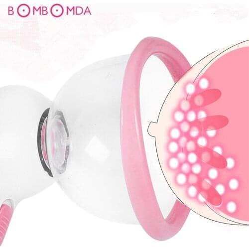 Nipple Sucker Vibrator Breast Sex Toys for Women Female Masturbator Heating Therapy Vacuum Pump Cup Electric Breast Enhancement