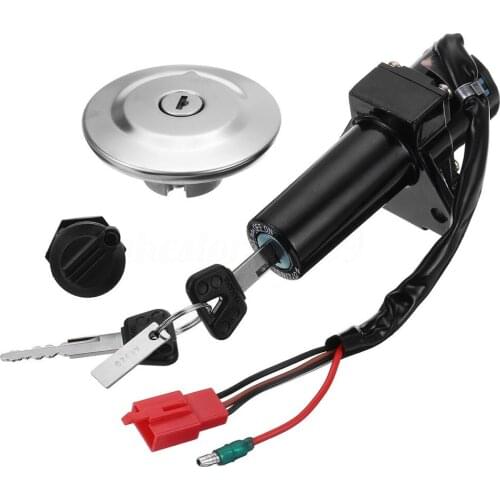 Professional Keys Motorcycle Durable Ignition Switch Lock Set Replacement Accessories Gas Cap Seat Fuel 3pins For Yamaha YBR125