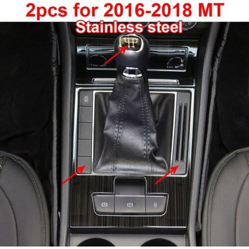 For SKODA superb 2016-2018 2019 Gear panel Decoration frame Stainless steel
