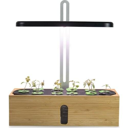 Hydroponic growing system with LED grow light indoor herb garden kit for 10 plants