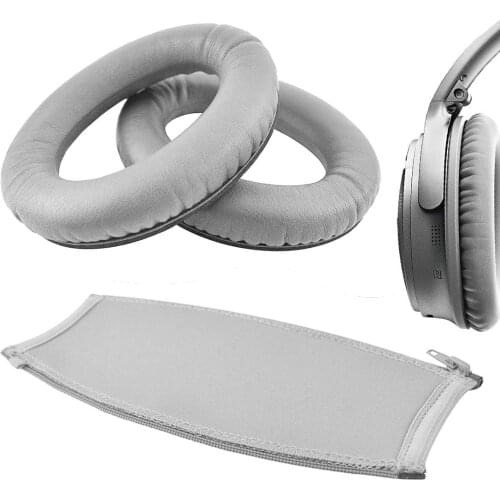 Headphone Replacement for Bose QuietComfort QC35, QC25, QC2, QC15 Replacement Ear Pad and Headband Pad/Ear Cushion + Headband