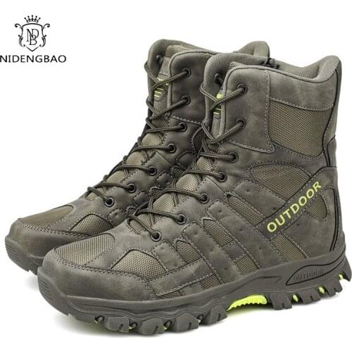 Tactical Military Combat Boots Men US Army Hunting Trekking Camping Mountaineering Winter Mens Luxury Boots Work Shoes botas