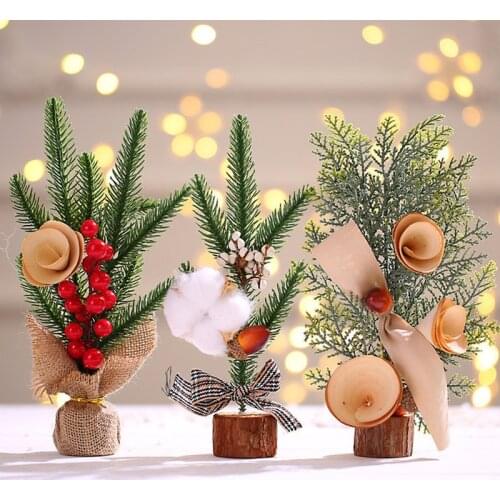 Mini Christmas Trees Xmas Decorations A Small Pine Tree Placed In The Desktop Christmas Festival Home Ornaments 25cm