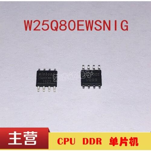 5PCS FLASH W25Q80EWSNIG SOIC-8//WINBOND 8M SPI1.65-1.95V