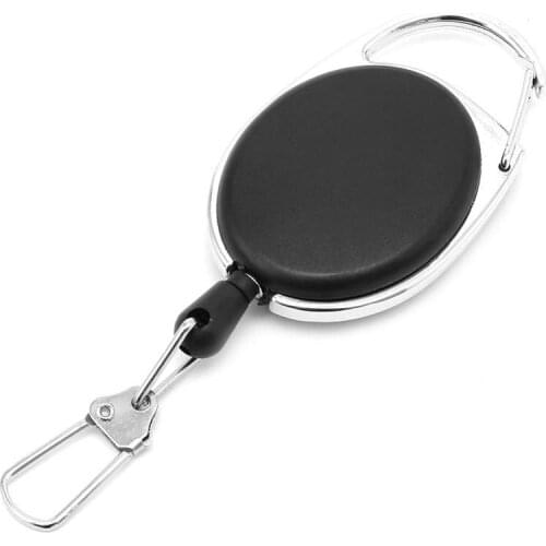 1PC Retractable Reel Key Chain Pull Key ID Card Badge Tag Clip Holder Buckle New