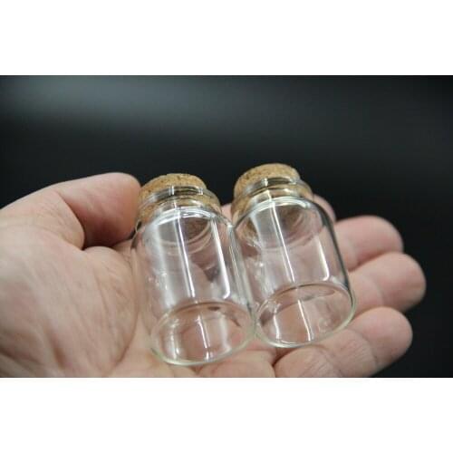 10pcs 30*40mm Storage Bottle Mason Jar Small Glass Bottle Vials Glass Jars Cheap Cork Stopper Make Wish Small Glass Bottle Gifts