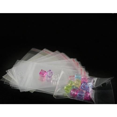 100PCs Clear Self Adhesive Seal Plastic Bags 5x10.5cm/6x12cm/6x14cm/7x15cm/7x20cm/6x27cm/7x27cm with hang hole