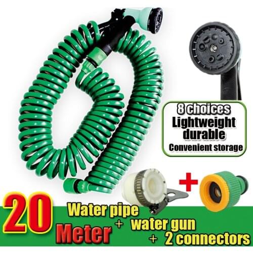 20 meters Spring telescopic hose garden watering flower wash balcony Car accessories wash gun