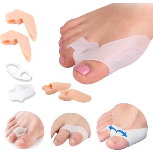 2Pair Toe Silicone Bunion Guard Foot Care Orthopedic Toe Separators Finger Toe Separator Hallux Valgus Correction Pad Foot Care