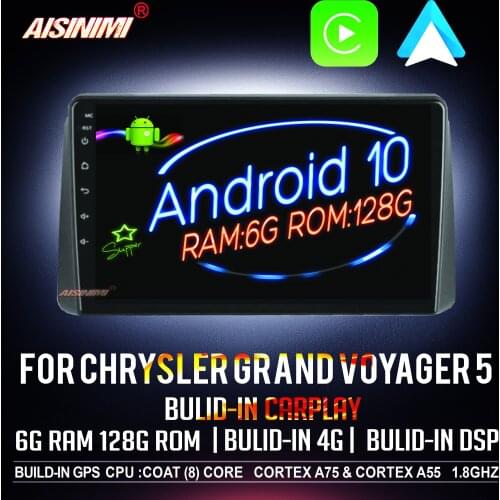 AISINIMI Android 10 Car Dvd Player navigation For Chrysler Grand Voyager 5 2011-2015 Car Audio Gps Multimedia Stereo Monitor