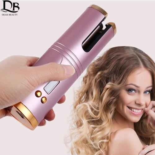 Hair Curler Rotating Curling Iron LCD Full Automatic Ceramic Heating Hair Stick Professional Magic Heating Tube With Hair Clips