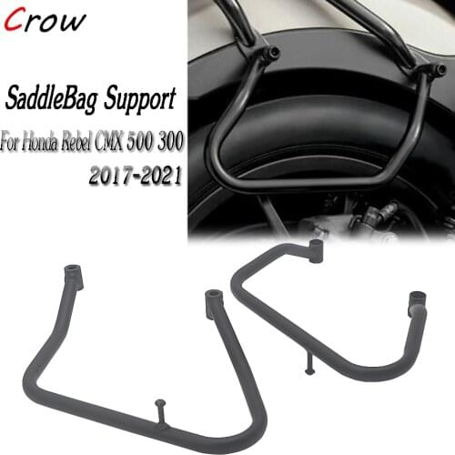 Side Saddle Box Bags Rack For Honda Rebel CMX CM 500 300 CMX500 CMX300 2017-2021 Motorcycle Saddlebag Support Bar Mount Bracket