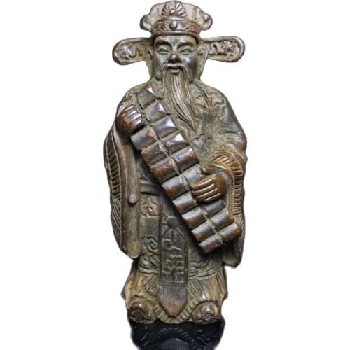 The bronze statue of the ancient god of wealth