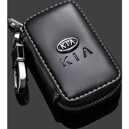For KIA Sid Rio Soul Sportage Ceed Sorento Cerato K2 K3 K4 K5 Forte Niro Optima Genuine Leather Car Remote Key Case Cover Wallet