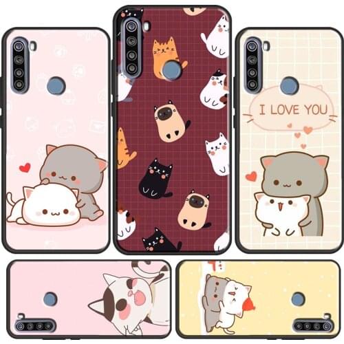 Bowknot Cat Kawaii Case For Xiaomi Redmi 9 9C 7 8 A 10X K30 Ultra Cover For Redmi Note 7 8 9 Pro 8T 9S
