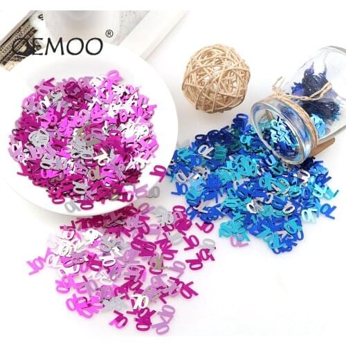 15g Digitals Figures 16 18 30 40 50 60 Confetti Happy Birthday Party Numbers Table Scatters Decorations Sprinkle Metallic