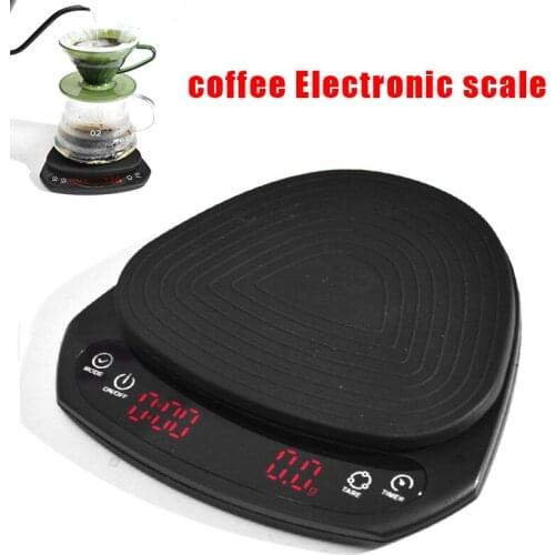 Electronic Scale Hand Brewed Coffee Scale Black Smart Coffee Roasting Scale Charging Kitchen Scales With Timing Function 0.1g